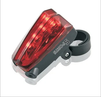 

Bike Cycling Lights Waterproof 5 Led 2 Lasers 3 Modes Bike Taillight Safety Warning Light Bicycle Rear Bycicle Light Tail Lamp