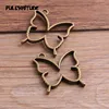  3pcs 33*35mm Three Color Alloy Jewelry Accessories Butterfly Charm Hollow Glue Blank Pendant Tray Bezel 11C70 ► Photo 3/6