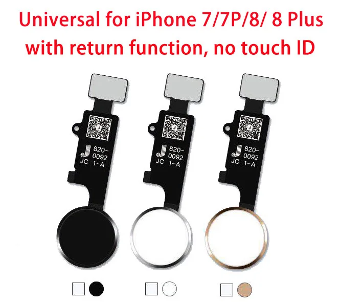

10pcs Lastest JC Universal home button flex For iPhone 7G 7 plus 8G 8 plus with return function Solution For Apple iPhone 7 8