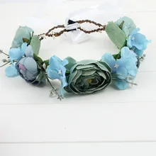 NEW Free shipping KLJH30680 60pcs /lot 6 colors 18CM Silk Silk flower headband Hawaii Dancer Summer Beach Party