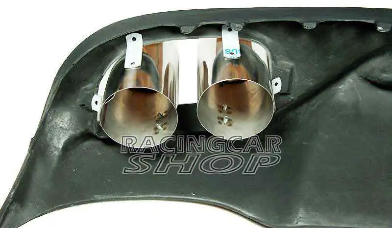 Rear Lip Diffuser Exhaust Tips Muffler End For Audi A4 B8 Non-Sline Bumper 08-12