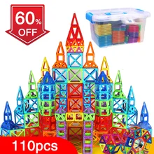 BD 110 pcs Blocos Magnéticos Designer Magnético Ímã Conjunto de Construção de Construção de Brinquedos Brinquedos Educativos Para Crianças Caçoa o Presente
