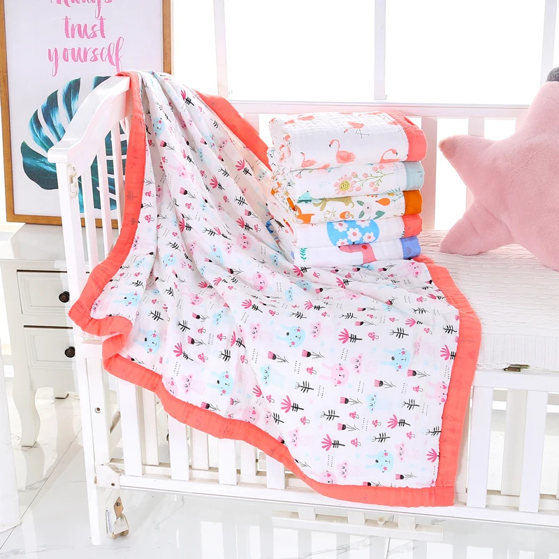 3 Layers Muslin Cotton Baby Blanket Gauze Newborn Receiving Blanket