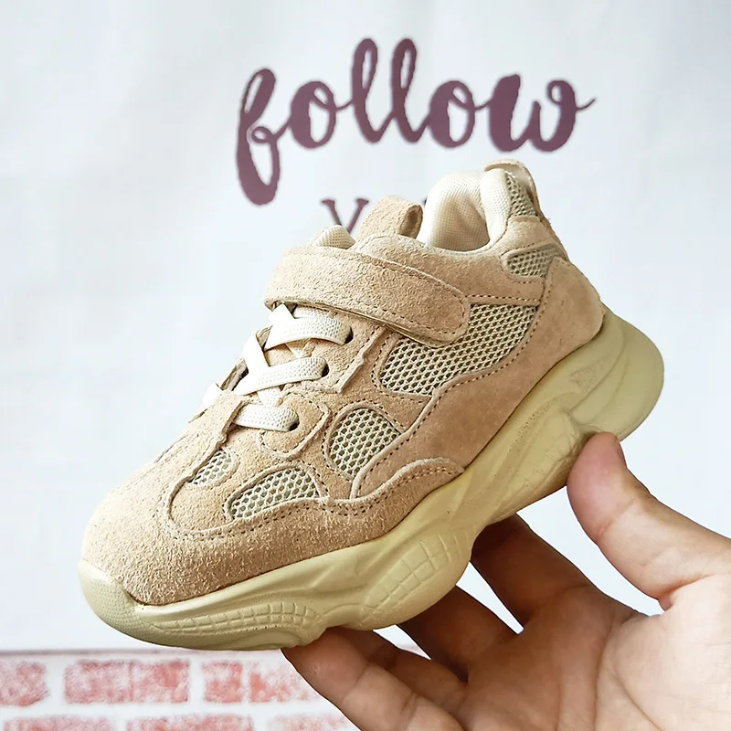 

2018 New Fashion Girl Sneakers Kids Designers Shoes Boys Sport Running Sneakers Girls Shoes for Autumn Genuine Leather Shoes