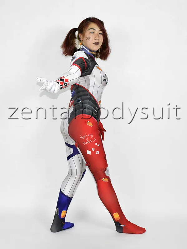 Боди с 3D-принтом D. Va Harley Quinn Kostuums Zentai DVA Harley, костюм для костюмированной вечеринки на Хэллоуин