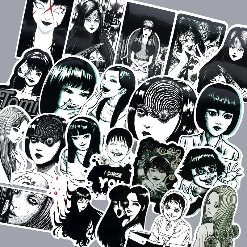 [new]   21pcs Black sexy girl stickers notebook skateboard stickers funny horror mobile phone stickers scary fashion pop anime