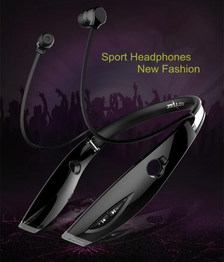 Neckband Bluetooth Sport Stereo Headset Zealots H1 HiFi Headphones With Mic For iPhoneSamsung Handfree Call (23)