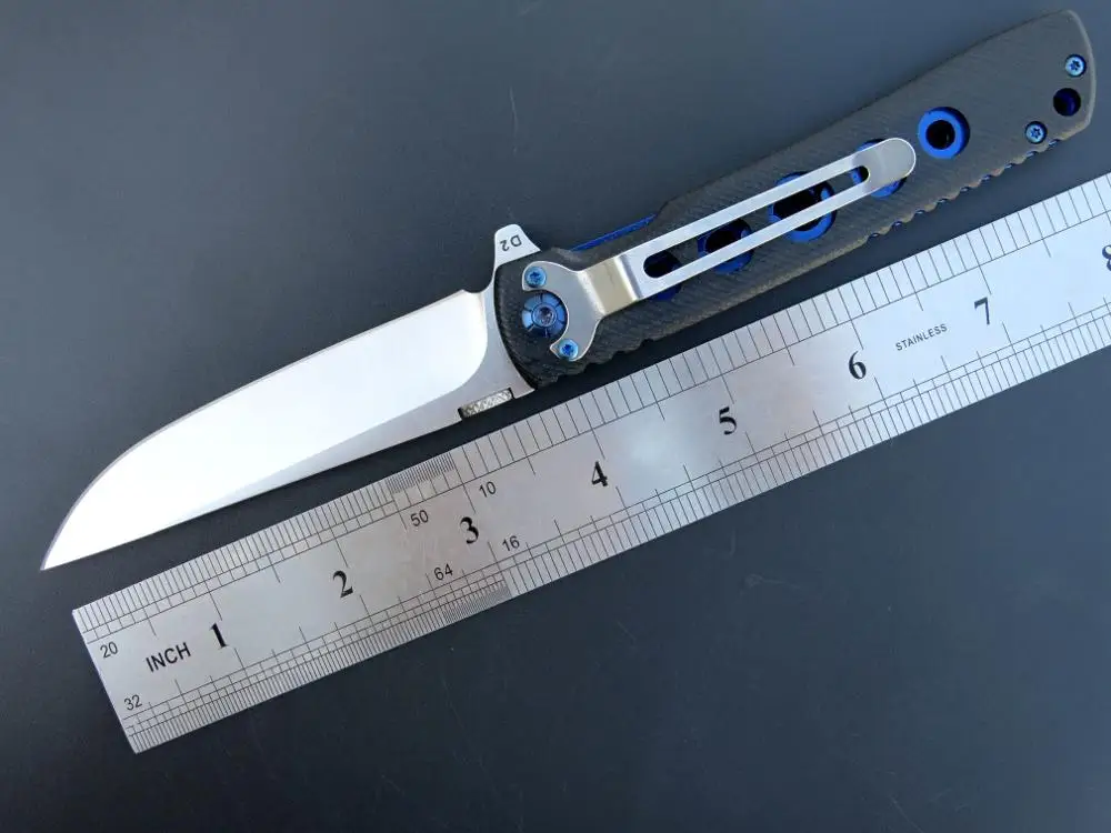 Online Cuchillo plegable EF27 EF2 hoja + G10 cuchillo de bolsillo de supervivencia cuchillo de Camping herramienta para exteriores EDC
