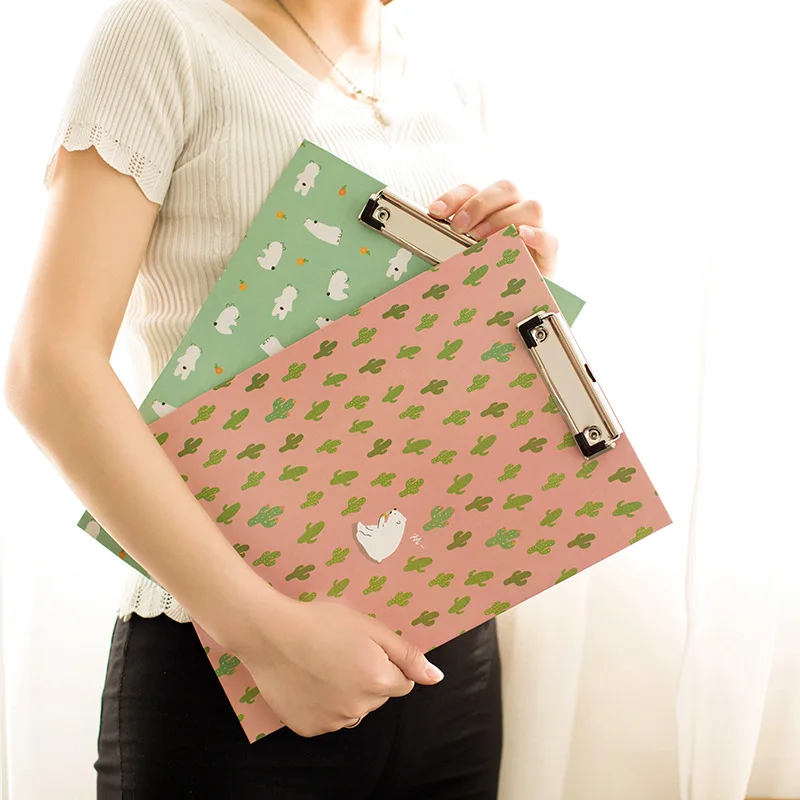 

Cute A4 Bear Cactus Owl Clipboard Stationery Store Clip Paper Folder Board Desk File Drawing Writing Pad School Office Accessory