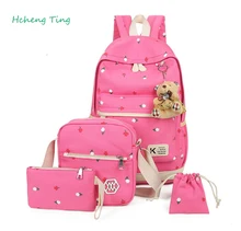 Canvas Backpack Women Cute School Backpacks for Teenage Girls Fashion Laptop Bag Rucksack Bagpack Female Schoolbag