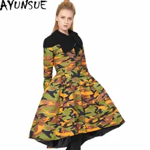 Ayunsue высокое качество парка теплое зимнее пальто Для женщин белая утка Подпушка куртка Для женщин Асимметричная юбка Пуховое пальто Abrigo Mujer wxf160