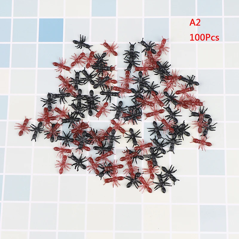 50/100/200 шт. Новинка моделирования муравьи Хэллоуин стимулирующий Пластик Реалистичная муравьев розыгрыши для фокусов - Цвет: 100pcs