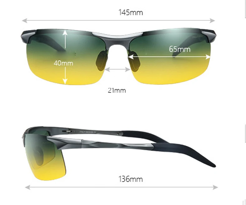 Поляризационные мужские очки с защитой от уф400 лучей для дневного и ночного видения, мужские защитные очки 1077