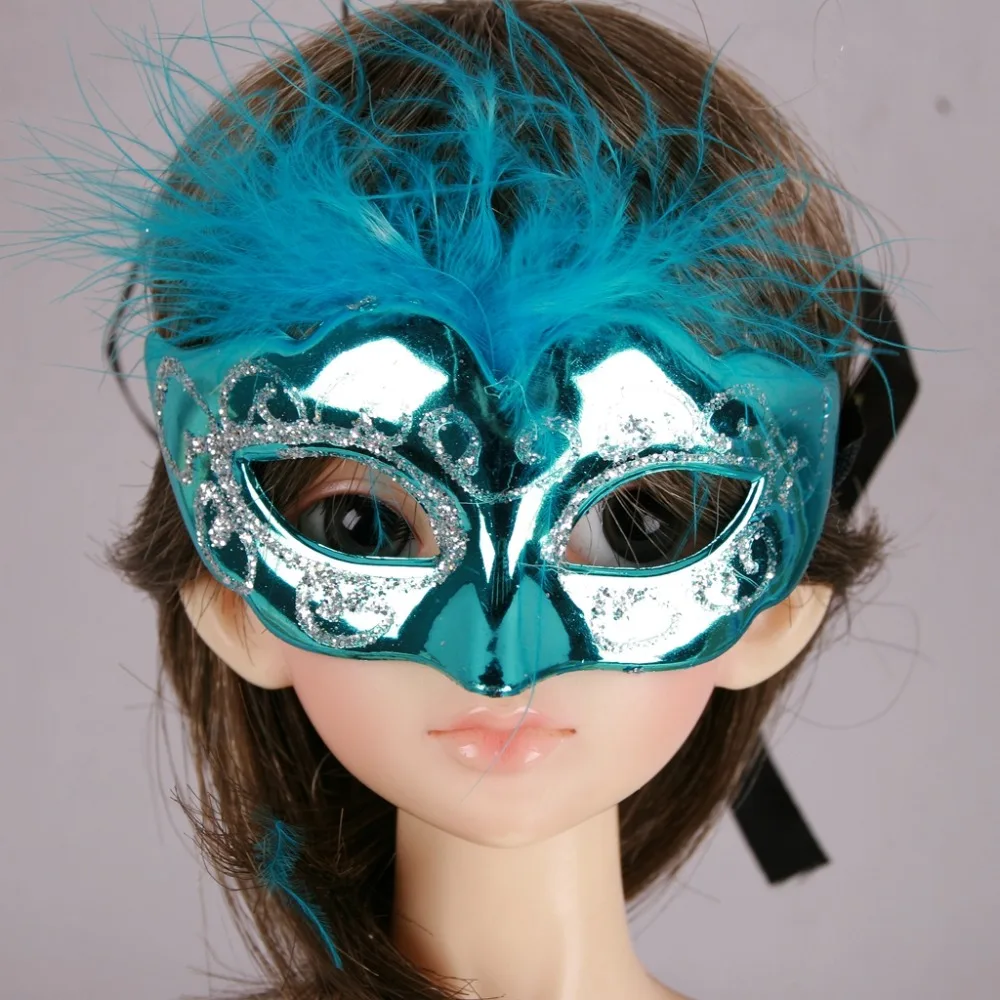 

[wamami] Stylish Blue Fur-Decorated Mask For 1/3 SD17 SD DZ DOD AOD BJD Dollfie