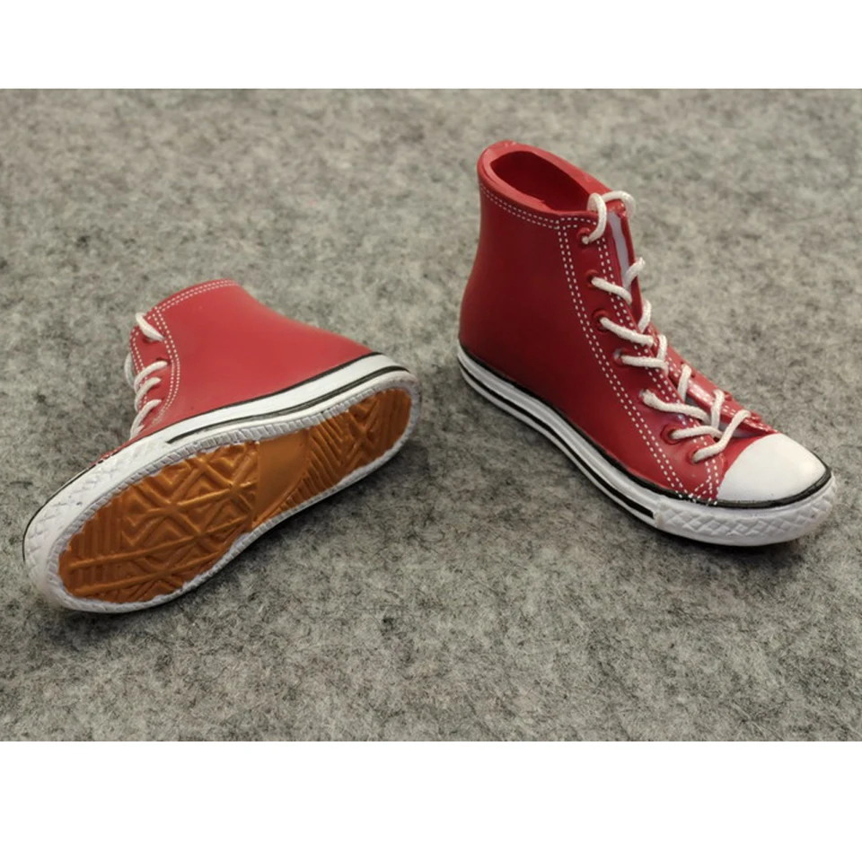 1//6 Scale Red/&Blue High Top Canvas Shoes Sneakers for 12/" Action Figure Toys