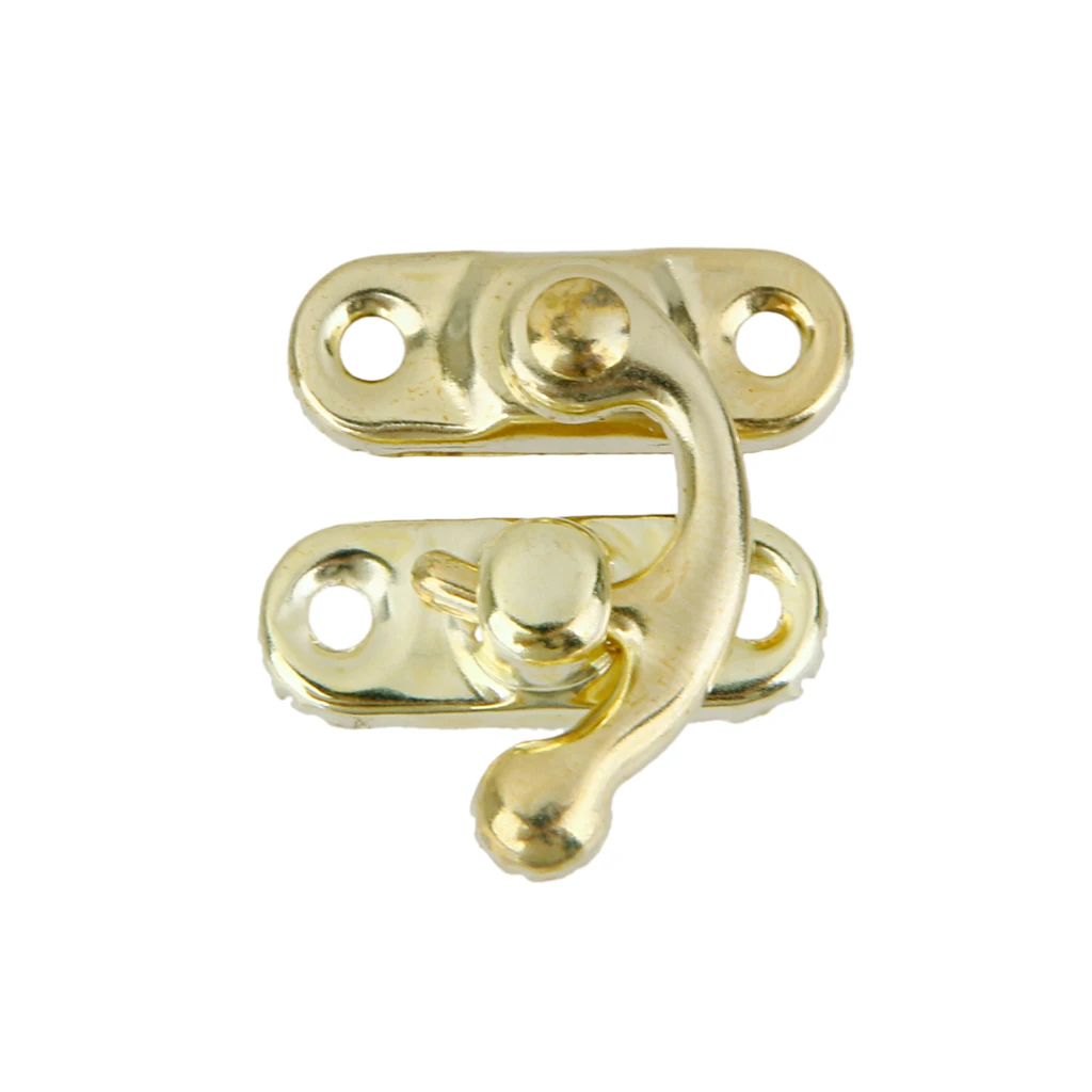 

50 Pair Padlock Hasp Hook Horn Antique Style Jewelry Box Buckle Shackle Lock