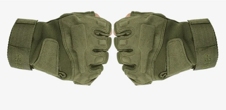 Hot Sale Motorcycle Military Tactical Gloves Army Green Protective Outdoor Sports Hunting Half Finger | Тематическая одежда и