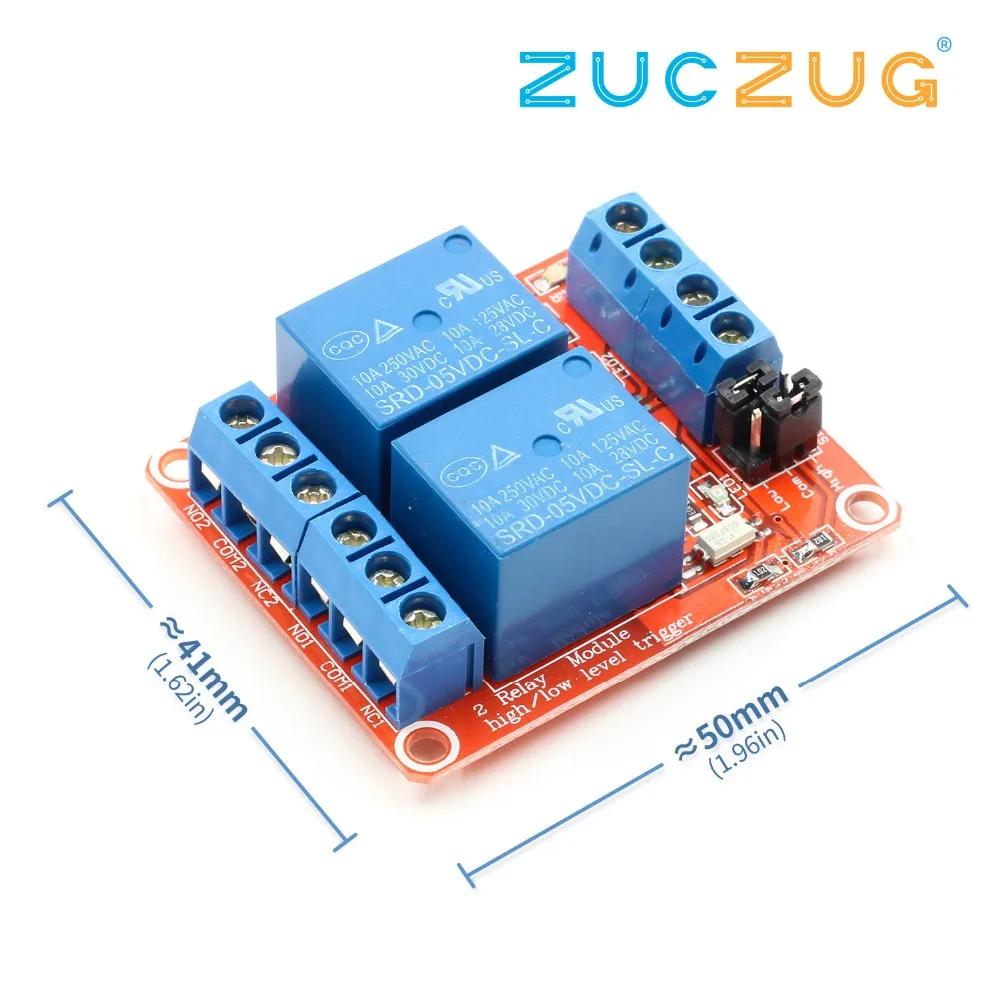 12V 2 Channel 4 Road Relay Module with Optocoupler Isolation Supports High and Low Trigger | Электронные компоненты и