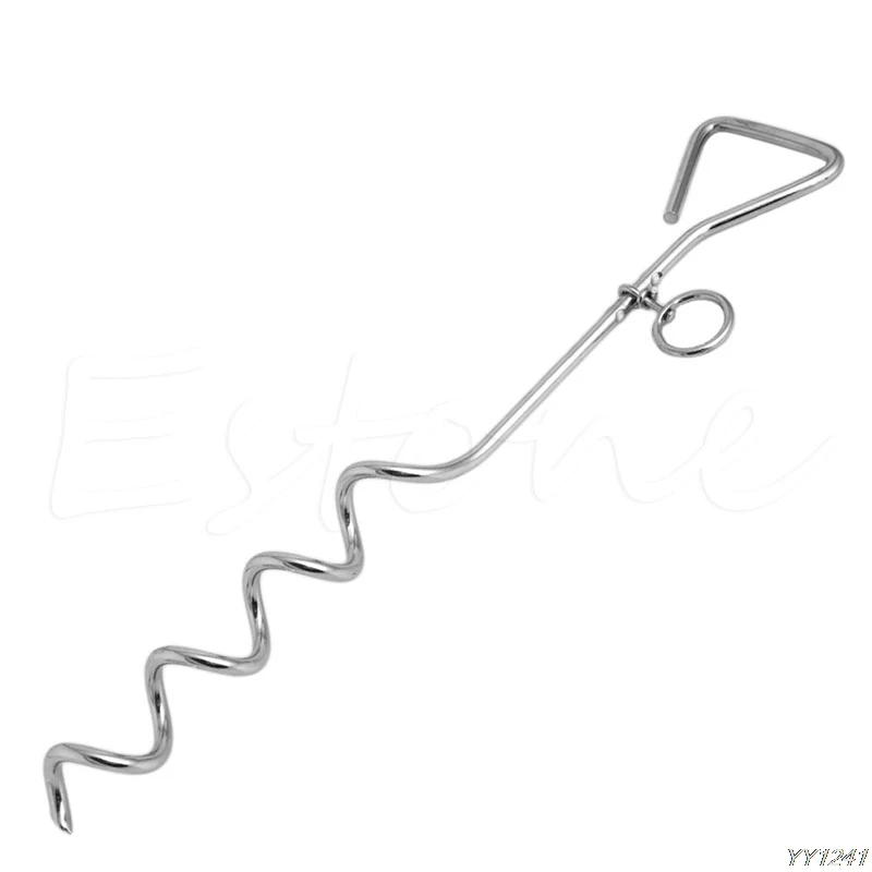 

Steel Spiral Anchor Stake Tie Down Out with Ring For Dog or Camping Tents 18" Y110-Dropshipping