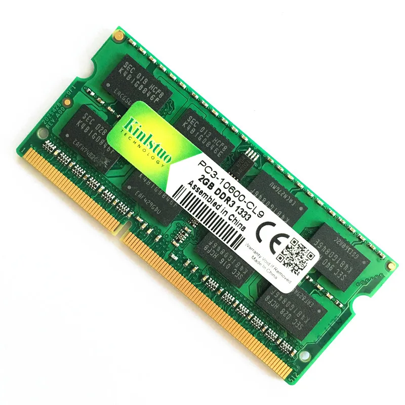 Vente Kinlstuo New sealed 2 GB 1333 MHz Ram DDR3 PC 10600 10700 mémoire d ordinateur portable exécuter stable hight qualité béliers