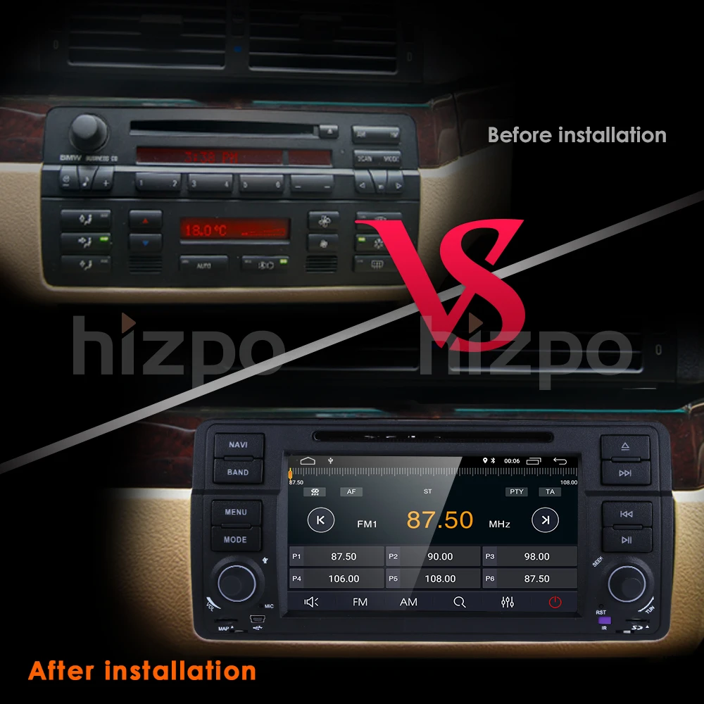 Flash Deal Android9.0 1Din 4/QuadCore 2GRAM+16GROM 7inch CarDVD for BMW E46 318 320 car dvd gps DAB M3 3series with WIFI Navi Radio BT DAB+ 2