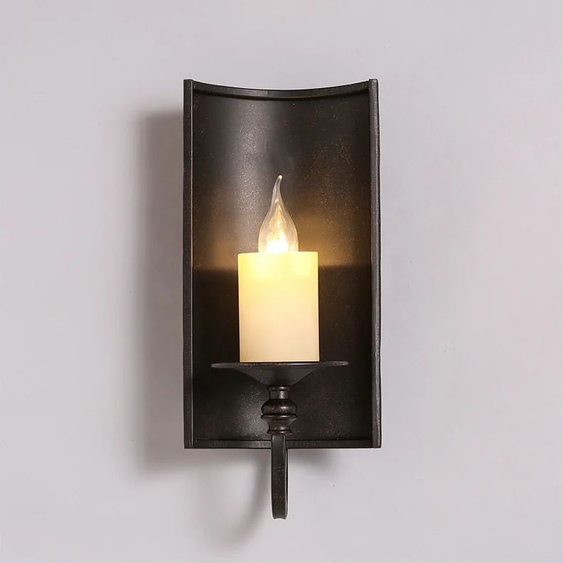 

Loft American Style Industrial Wall Sconce Wrought Iron Vintage Wall Lamp Creative Bar Wall Sconces Lighting Led Wall Light