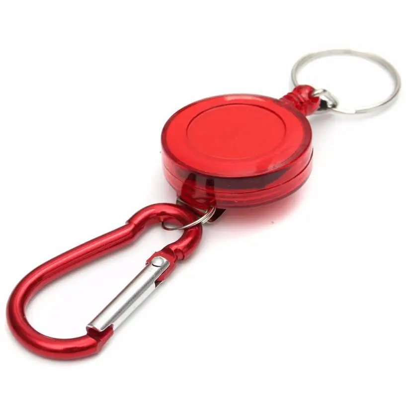 ISHOWTIENDA открытый выдвижной ключ значок на цепочке Катушка-Recoil карабин ID лыжный Пасс владелец мульти мини инструменты# EW - Цвет: Red