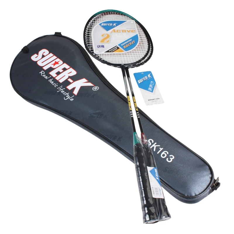 2Pcs Ferro Alloy Training Badminton Racket Sport Equipment Durable