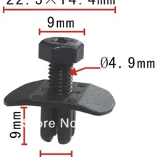 100 шт нажимной фиксатор для Nissan 63844-D0100 для Isuzu 8942211500 Пластиковые Fastner Автомобильные пластиковые зажимы