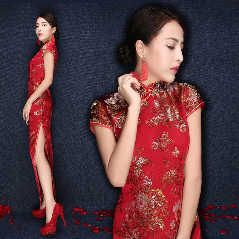 Aliexpress.com : Buy Traditional Chinese Dress Qipao Red Modern Cheongsam Mini Dress China
