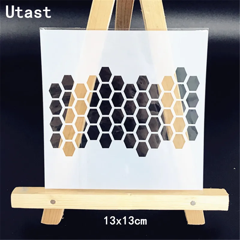 

Honeycomb DIY Plastic Layering Stencils Masking Spray Template For Wall Scrapbooking Painting Photo Album Paper Card Craft