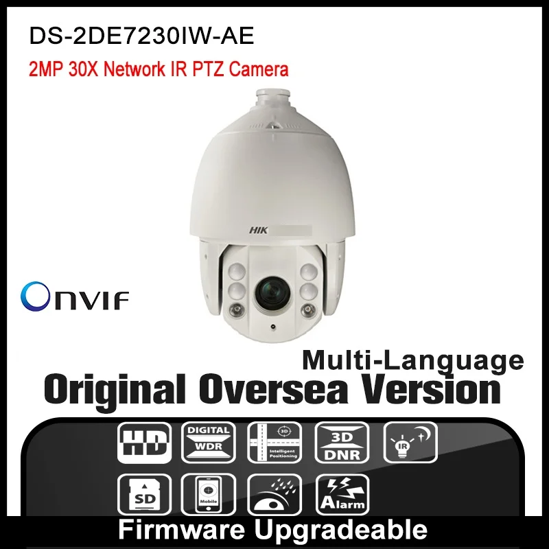 

Hikvision DS-2DE7230IW-AE Original English version 3MP PTZ IP camera CCTV camera security camera Surveillance POE ONVIF P2P