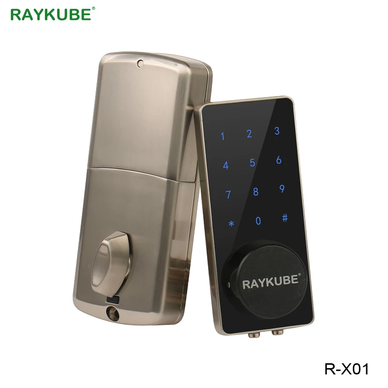 

RAYKUBE Electronic Door Lock Password Code Bluetooth APP Opening Touch Keypad Access Control Lock For Home Security