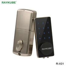 RAYKUBE Electronic Door Lock Password Code Bluetooth APP Opening Touch Keypad Access Control Lock For Home Security