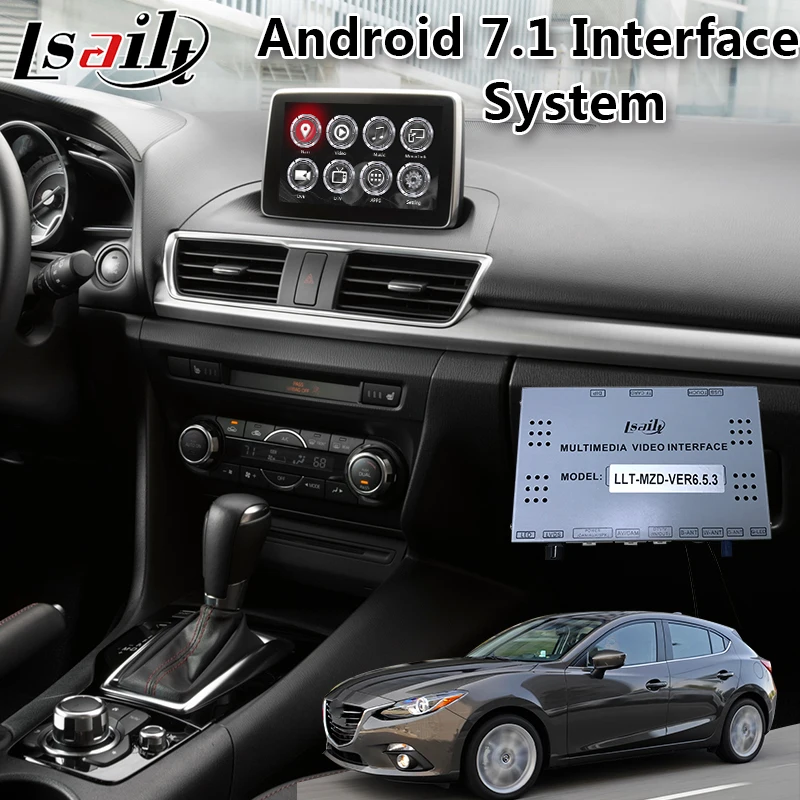 ##BUY Lsailt 7.1 GPS Navigation Android multimedia video interface box for Mazda 3 2014 2019 year with wireless carplay adas optional