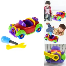 Funny Baby Kid Colorful Car Airplane Puzzle Assembly Early Educational Toy , DIY Creative Bricks Toys for Children Toys