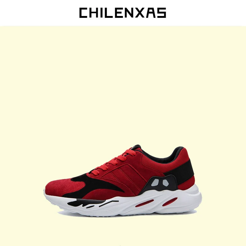 

CHILENXAS 2017 Spring Autumn Mesh Air Shoes Men Casual Fashion Breathable Height Increasing Lace-up Patchwork Light Hard-wearing