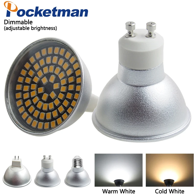 Pocketman светодиодный прожектор затемнения GU10 светодиодные лампы MR16 E27 светодиодные лампы refletor AC 220 В прожектор Диммер Indoor Lighting40