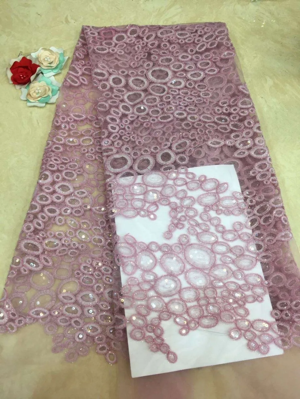 

High quality fashion fabric, new Nigerian wedding lace fabric, African lace 2019 French mesh lace fabric