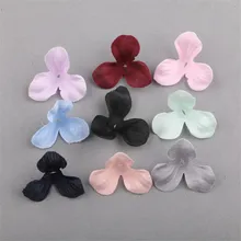 Wholesale Fabric Flower Petals Girls Hair Jewelry Ornament Shoes Handbag Decor Floral Button Patch Sticker Craft Fit Ornaments