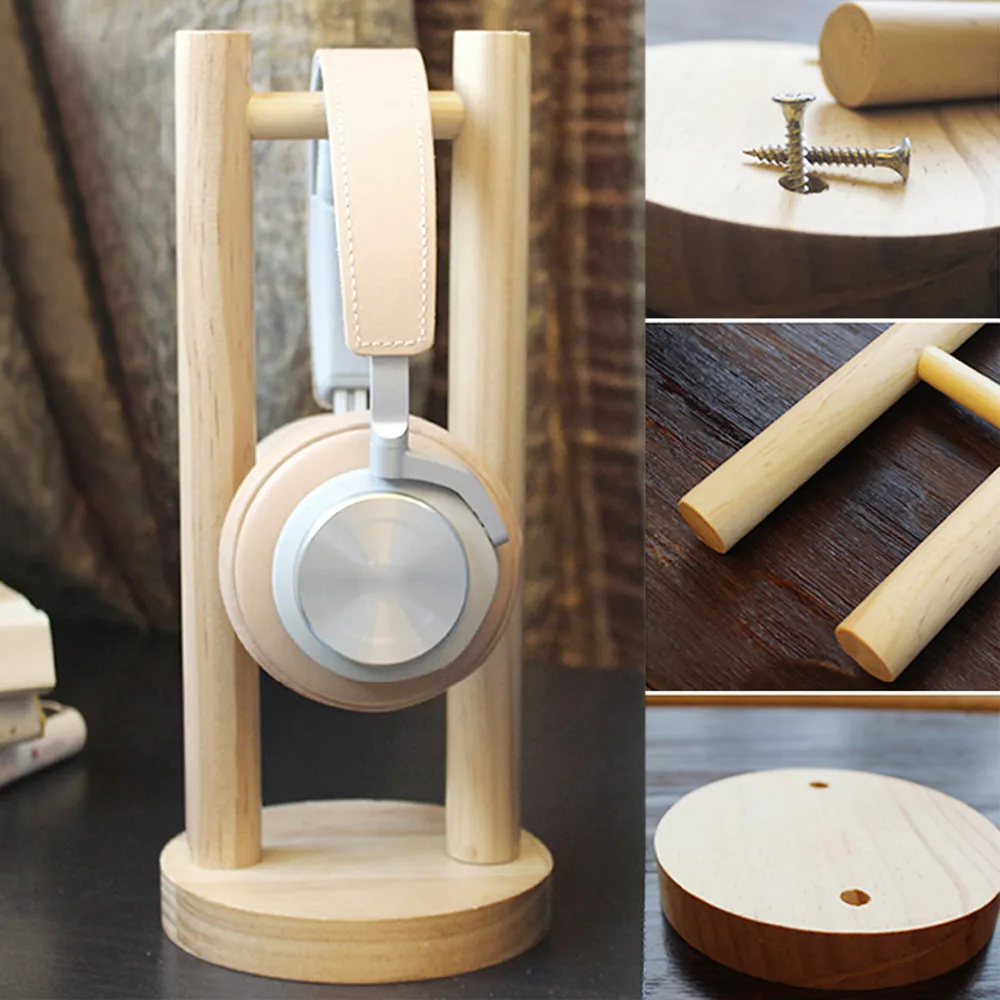 

Vococal Wooden Headphone Stand Headset Holder Earphone Display Desk Bracket for Bose Beats Sony Philips JVC Gaming DJ Headphones