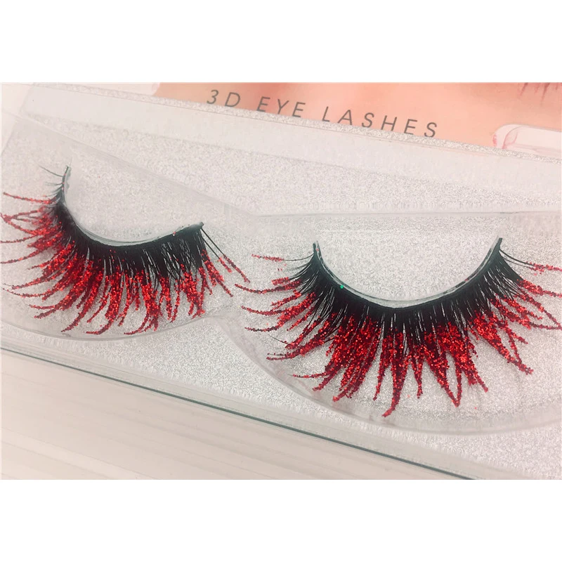 

Color Eyelashes Glitter shimmer Sequin False Eyelash Stage Nightclub Party Makeup Exaggerated Eye Lash Extension Cosmetic Tool