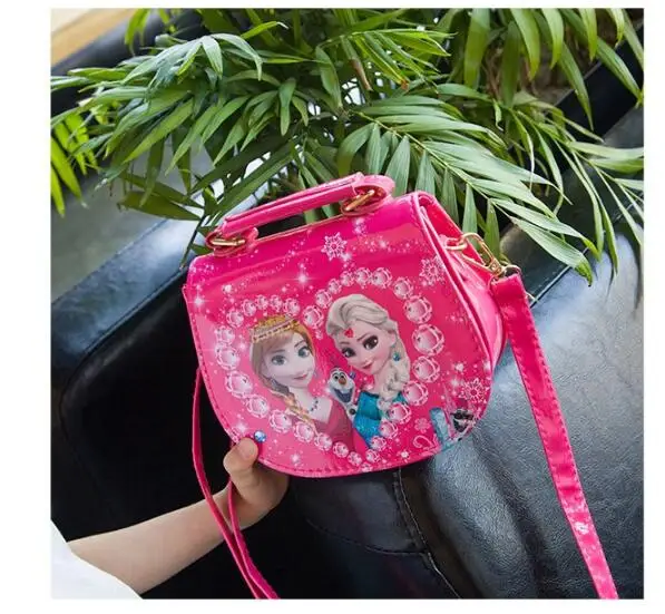 Модная детская сумка с рисунком принцессы из мультфильма, милая детская сумка на плечо для девочек, сумки на плечо Снежной Королевы для