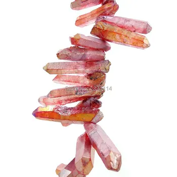 

Titanium AB Red Crystal Pillar Point Loose Beads Strand For Making Bracelet Or Necklace Jewelry Approx 16 inch
