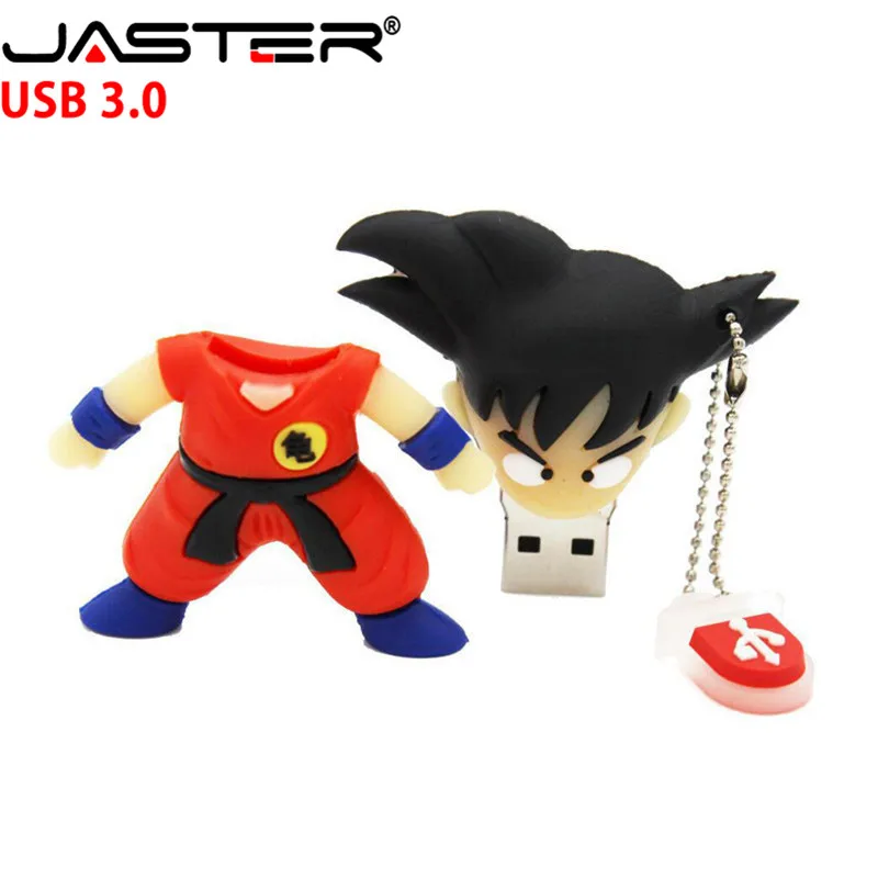 JASTER goku модель флешки 4 Гб 64 ГБ 16 ГБ 32 ГБ мультфильм Dragon Ball usb флеш-накопитель usb 3,0 Милый U диск Брелок карта памяти подарок