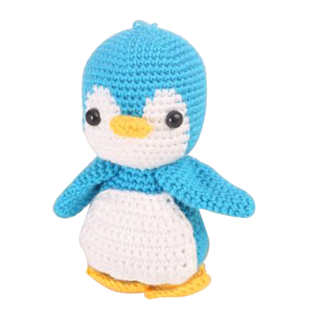 Penguin Doll Crochet Kit Amigurumi DIY Craft Project with Materials and Instruction