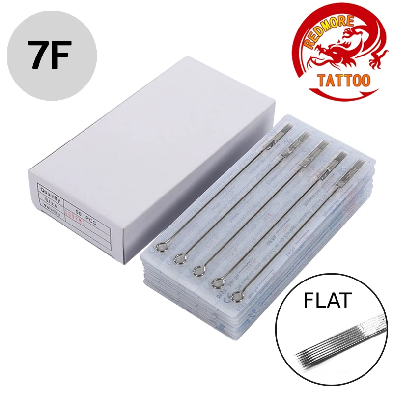 tattoo needles 7F 50pcs/lot stainless steel needles medical tattoo