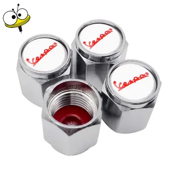 

4Pcs/set Car Styling Valve Stem Caps Tire Valve Wheel Cap Valve Cover For Vespa Piaggio Scooter Sprint GTS300 PX 125 940 180 ss