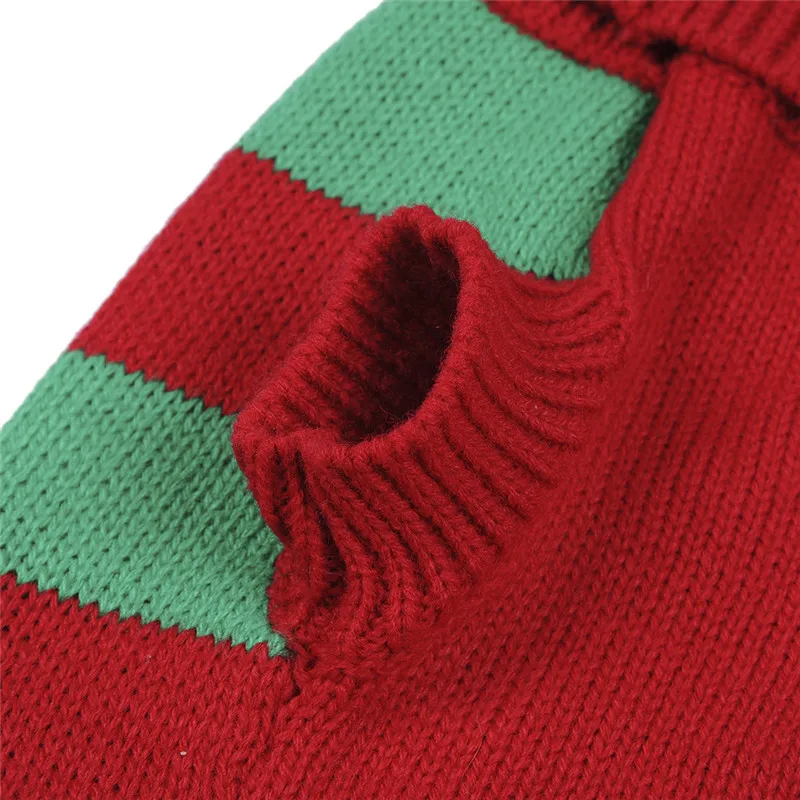 TAONMEISU свитер для собаки, модное рождественское праздничное вязаное пальто с оленем, костюм, полосатый свитер, 4 размера, 1 шт