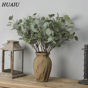 

Artificial Flower Simulation Plant Eucalyptus Leaf Green Home Garden Party Wedding Decoration DIY Plant Wall